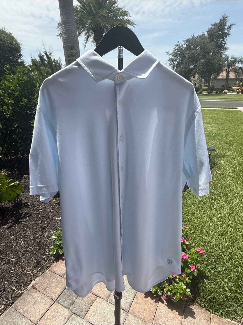 Daniel Cremieux Pale Blue Short-Sleeve Button-Down Shirt